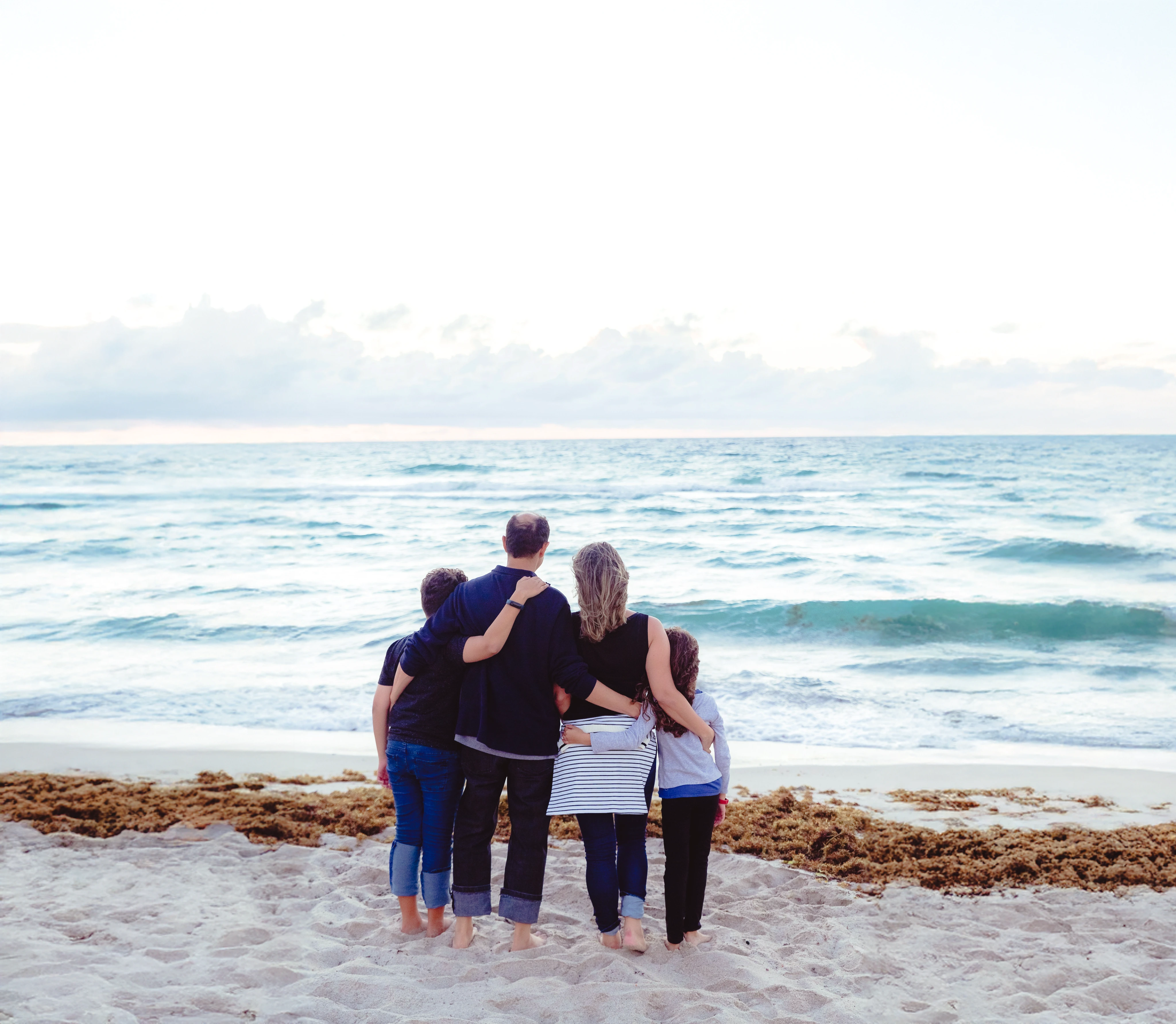 Family by the sea