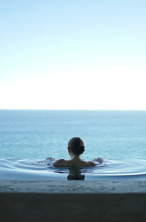 Person in peaceful water